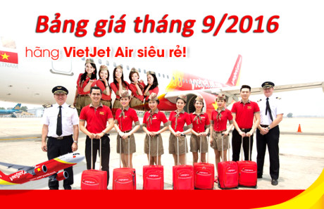 Bang gia ve may bay Vietjet Air thang 9/2016 - Anh 1